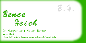 bence heich business card